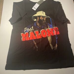 Post Malone Black Graphic T Shirt Mens Size Large NWT Music Posty Co. Sing Hear